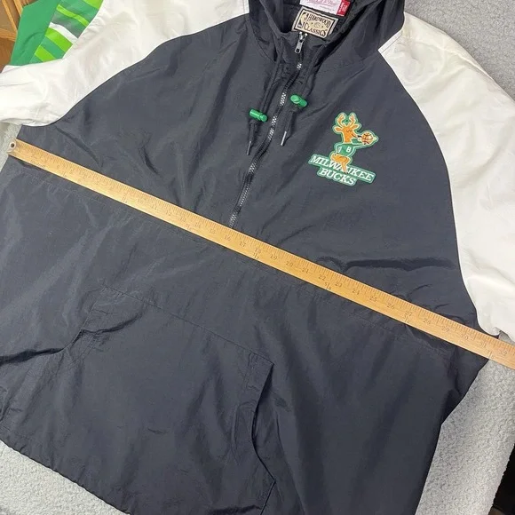 Vintage Hardwood Classic Mitchell & Ness Milwaukee Bucks Jacket Coat Men's 5XL